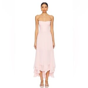 Amanda Uprichard Pink Strapless Monterey Dress